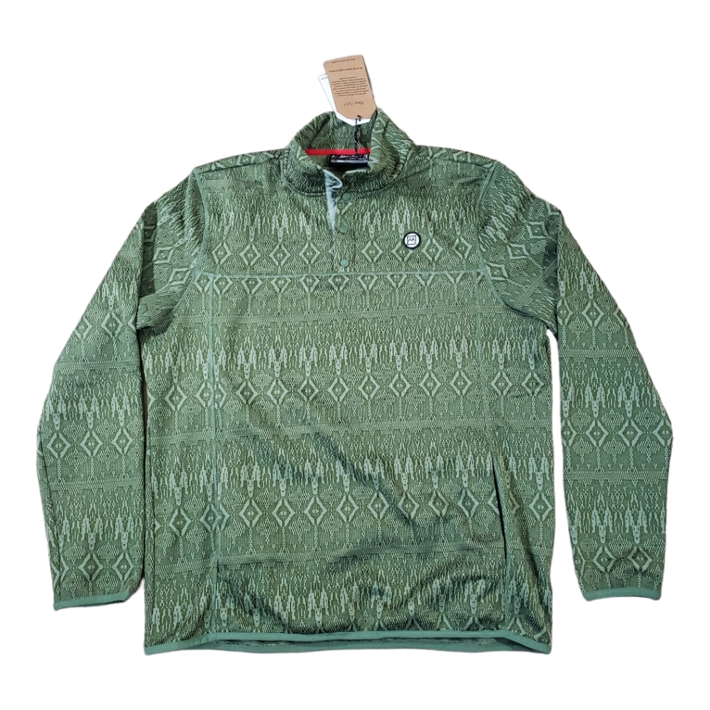 NWT Avalanche Outdoor Rossmore 1/4 Snap Button Pullover Green Size Large